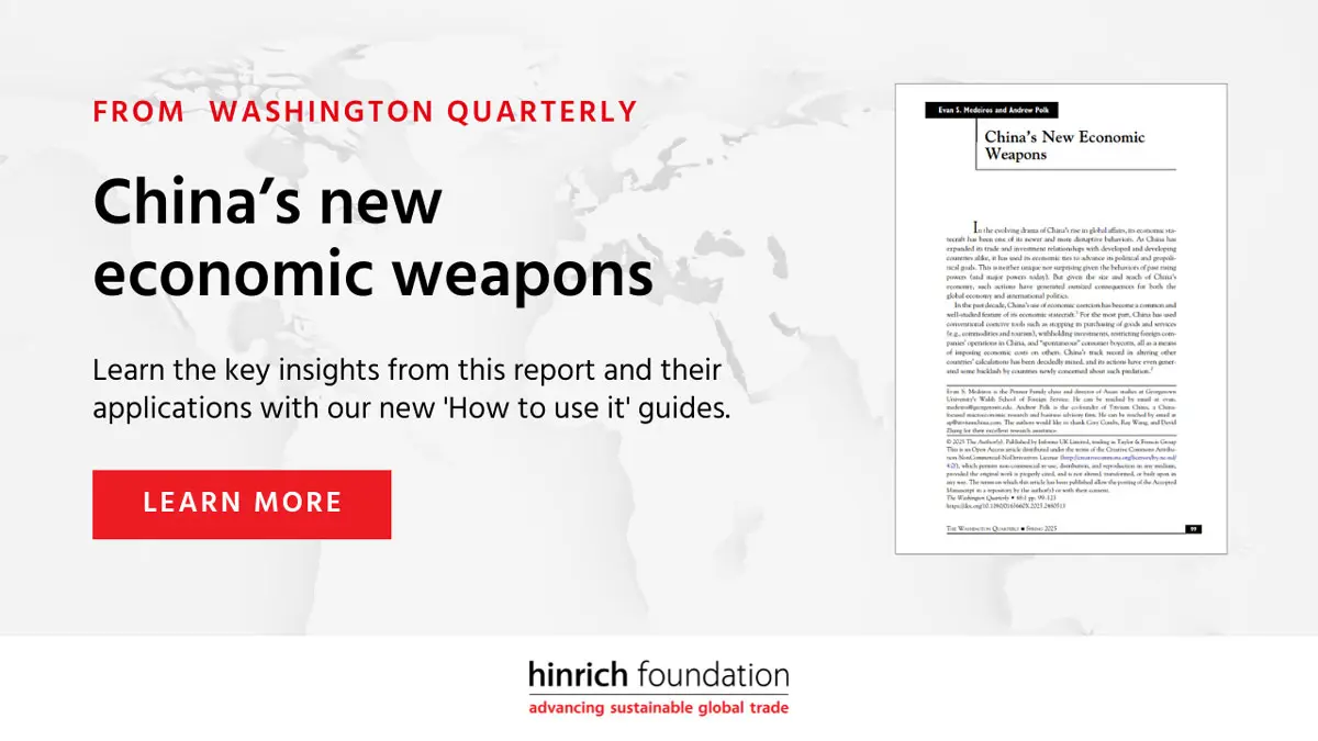 China's new economic weapons | How to use it | Hinrich Foundation