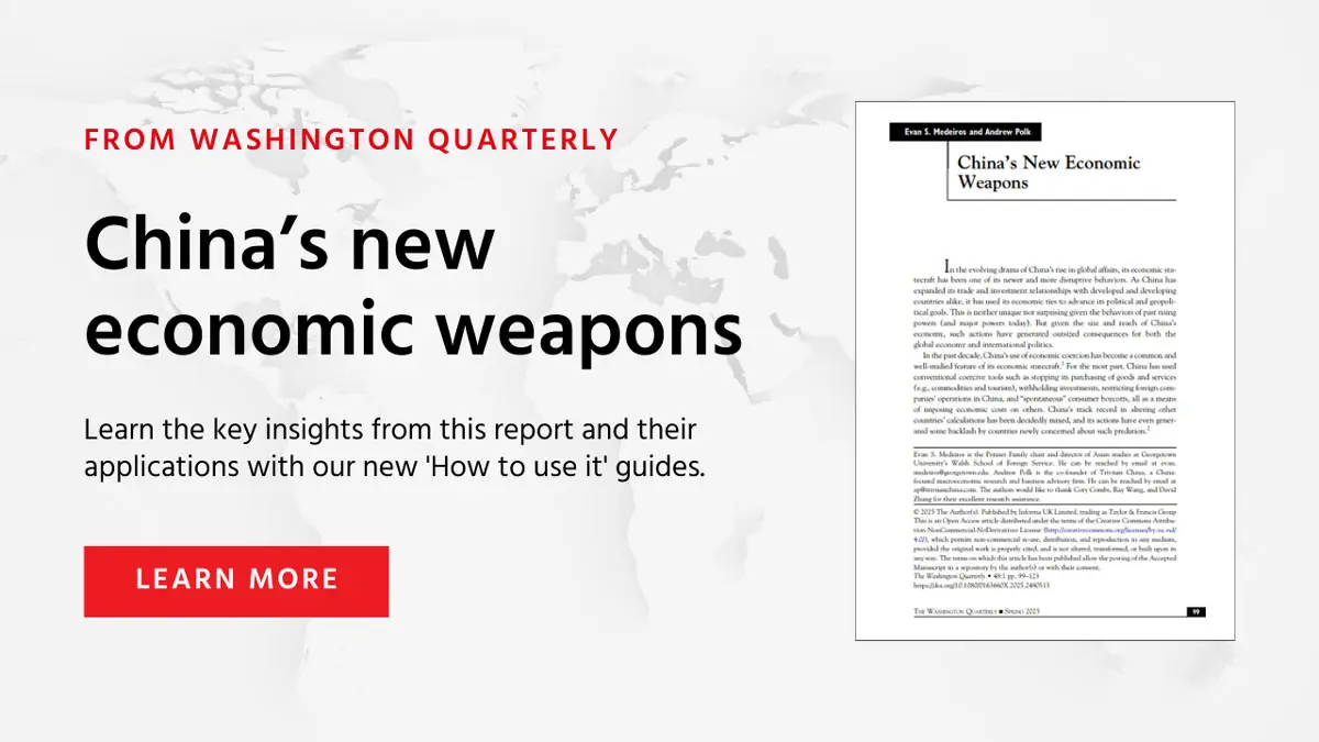 China's new economic weapons | How to use it | Hinrich Foundation